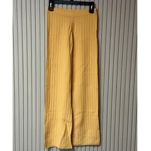 Sandro Paris Women’s Knit Trousers Yellow/Orange Straight-Leg Size FR 38/US 6